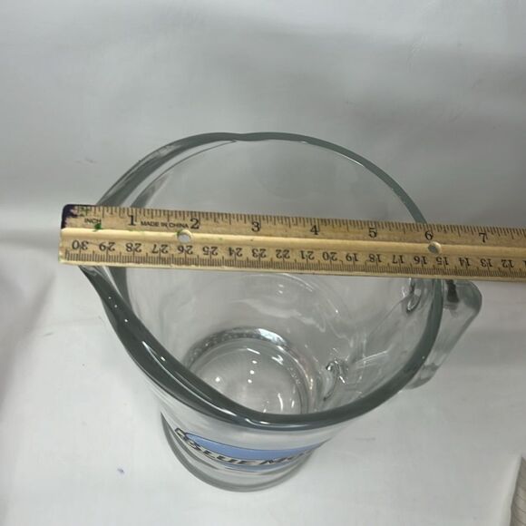 Blue Moon Beer Glass Pitcher Spout Handle 64 Oz 8 1/4 In 6 In Diameter Tall - Picture 5 of 5